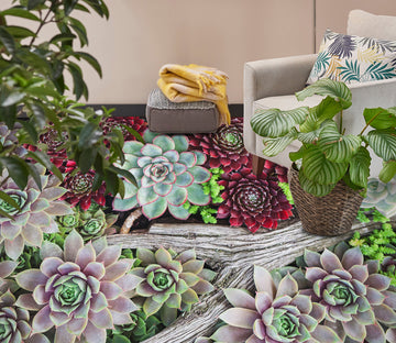 3D Succulent Lotus 364 Floor Mural  Wallpaper Murals Rug & Mat Print Epoxy waterproof bath floor