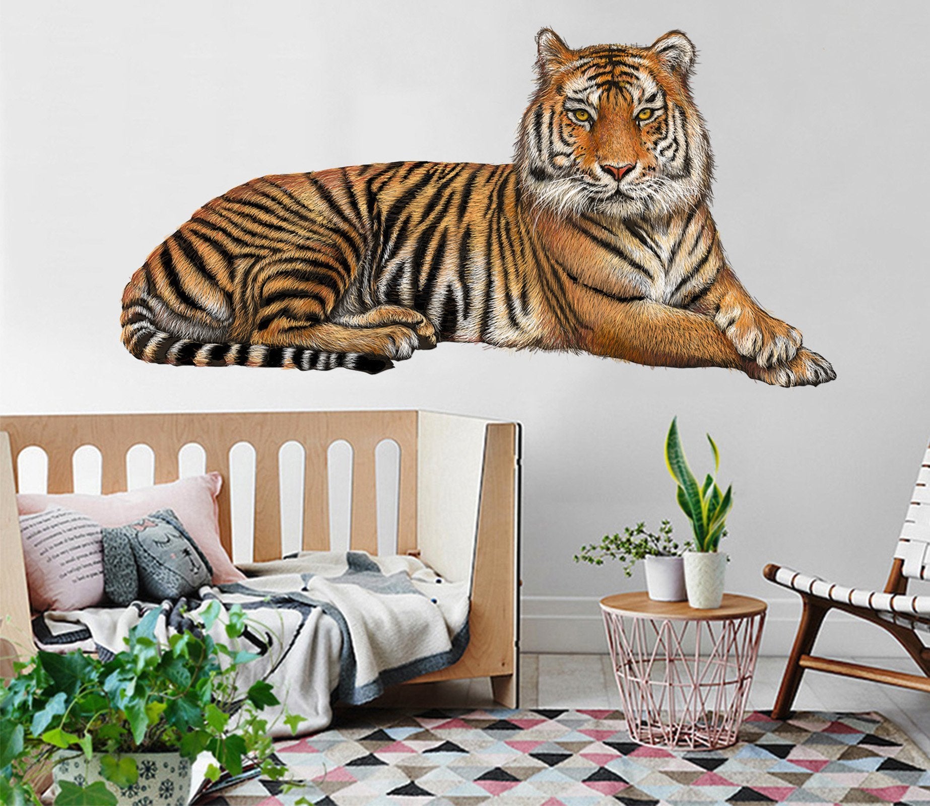 3D Tiger 01 Animals Wall Stickers Wallpaper AJ Wallpaper 