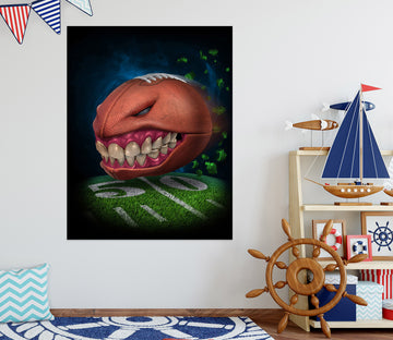 3D Teeth Football 5112 Tom Wood Wall Sticker