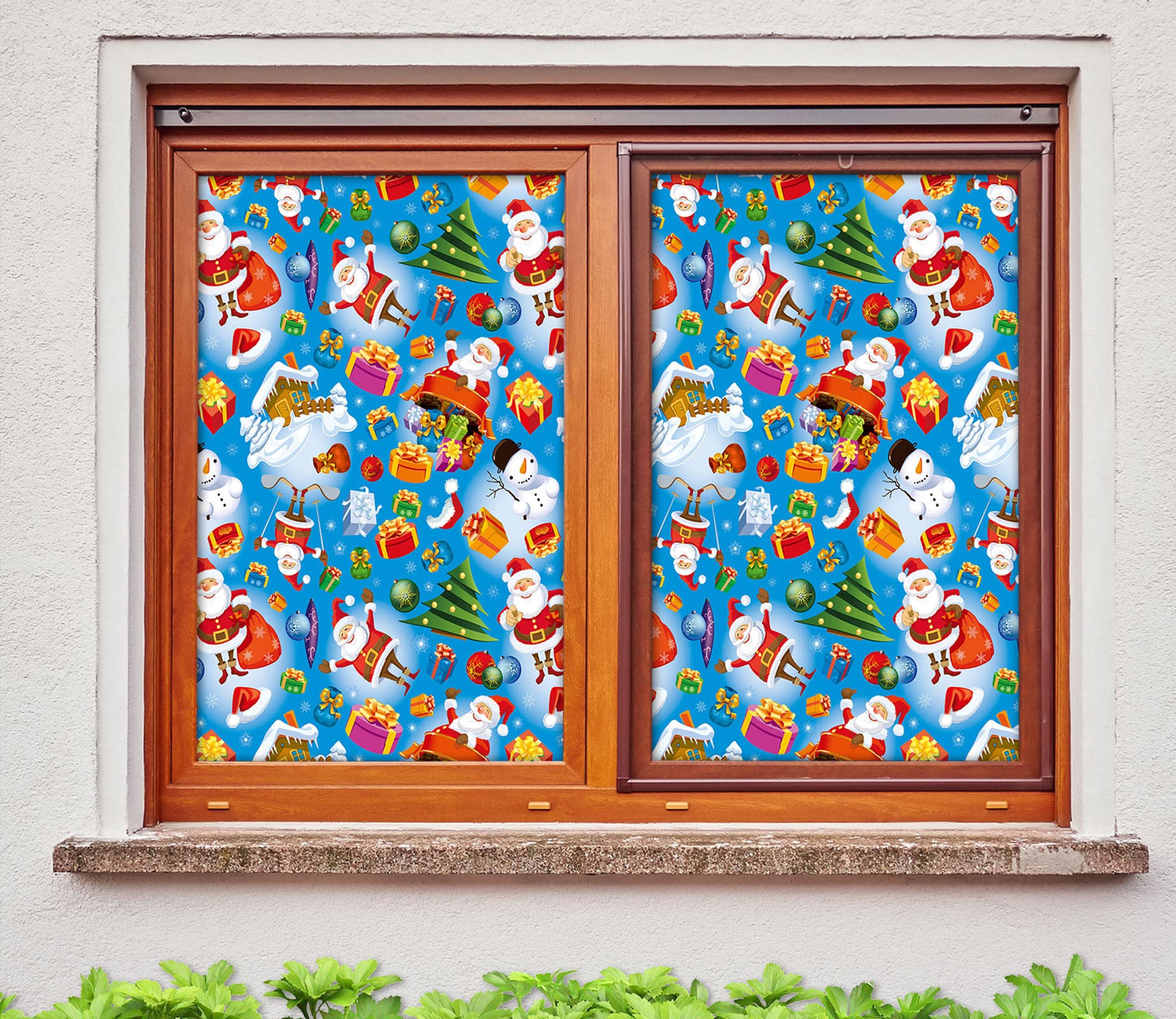 3D Santa Claus Pattern 31022 Christmas Window Film Print Sticker Cling Stained Glass Xmas