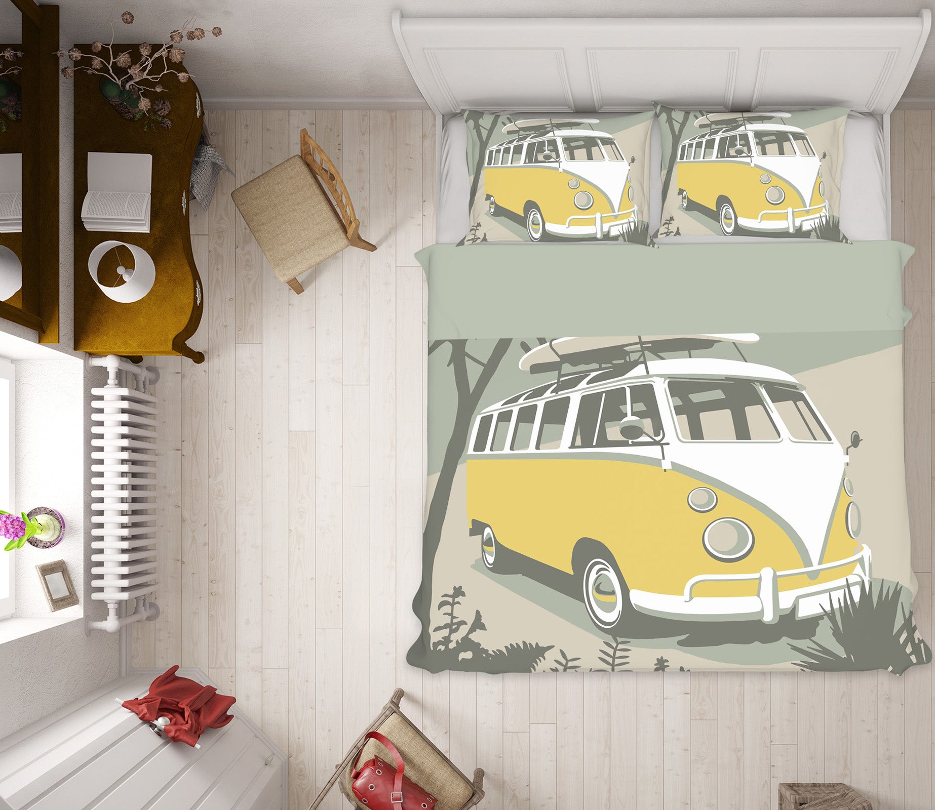 3D Marazion Camper 2026 Steve Read Bedding Bed Pillowcases Quilt