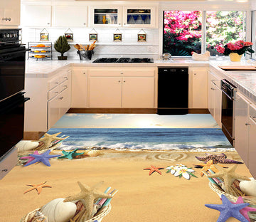 3D Beach Waves 174 Floor Mural  Self-Adhesive Sticker Bathroom Non-slip Waterproof Flooring Murals