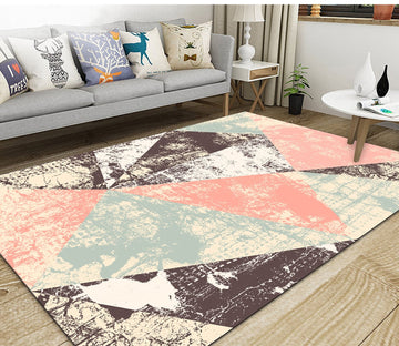 3D Colored Geometric Pattern WG427 Non Slip Rug Mat Mat AJ Creativity Home 