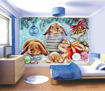 3D Gray Rabbit 139 Wall Murals Wallpaper AJ Wallpaper 2 