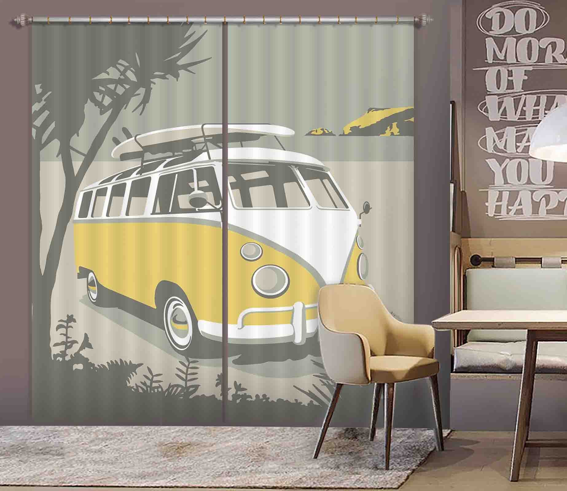 3D Polzeath Camper 131 Steve Read Curtain Curtains Drapes