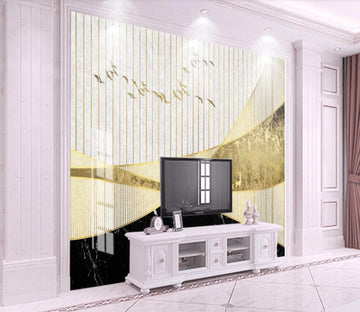 3D Golden Dazzling Lines 2164 Wall Murals