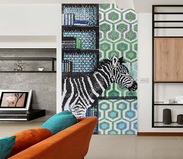 3D Embroidery Zebra WC835 Wall Murals