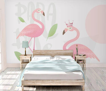 3D Noble Pink Flamingos 982 Wall Murals