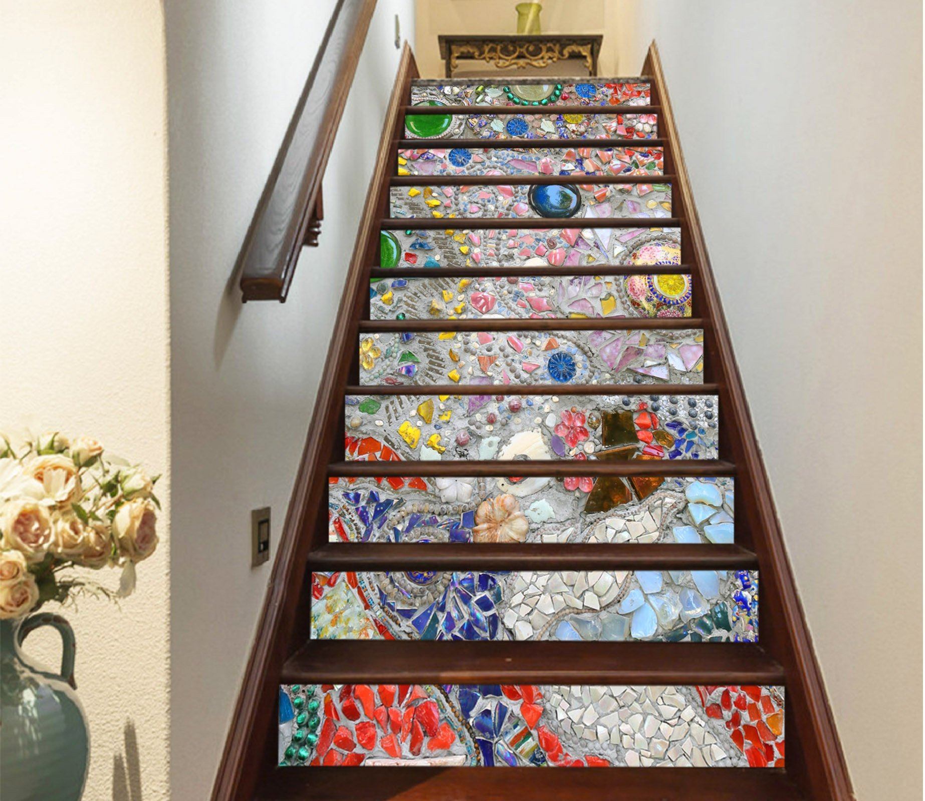 3D Gemstone 3043 Stair Risers Wallpaper AJ Wallpaper 