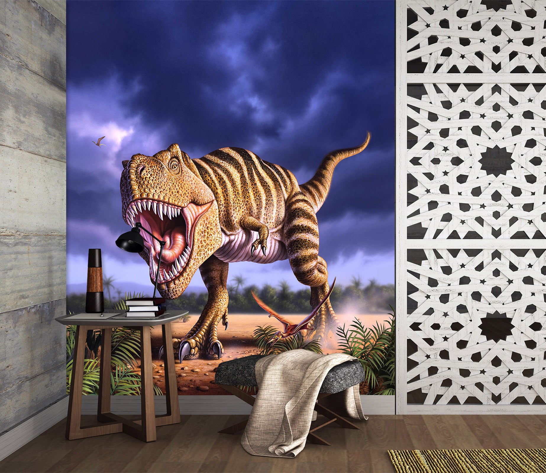 3D Brown Rex 1405 Jerry LoFaro Wall Mural Wall Murals