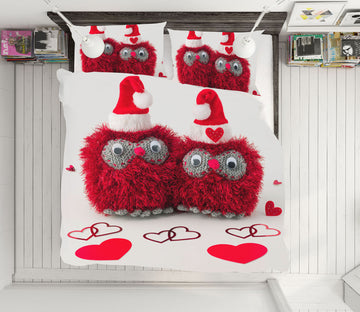 3D Christmas Owl 1029 Assaf Frank Bedding Bed Pillowcases Quilt
