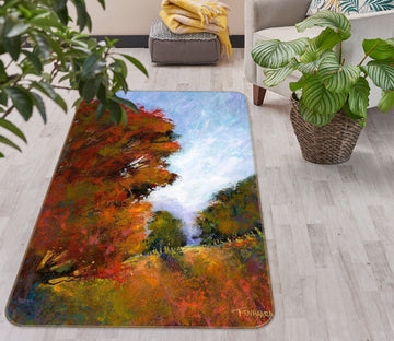 3D Forest Maple Leaf 1111 Michael Tienhaara Rug Non Slip Rug Mat