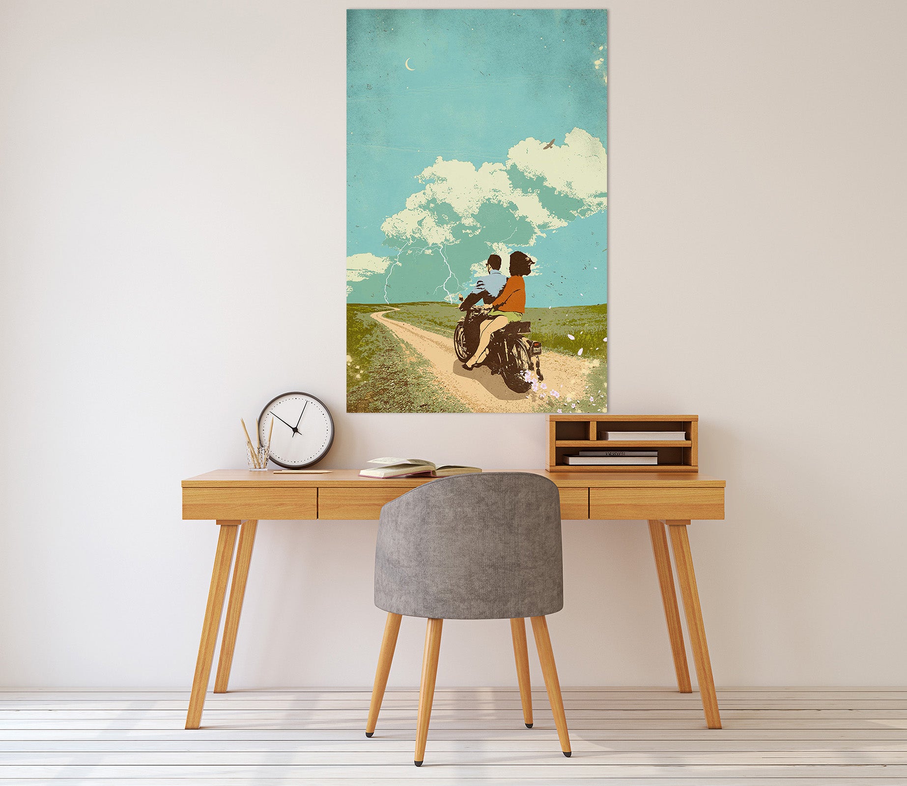 3D Motorcycle Travel 025 Showdeer Wall Sticker