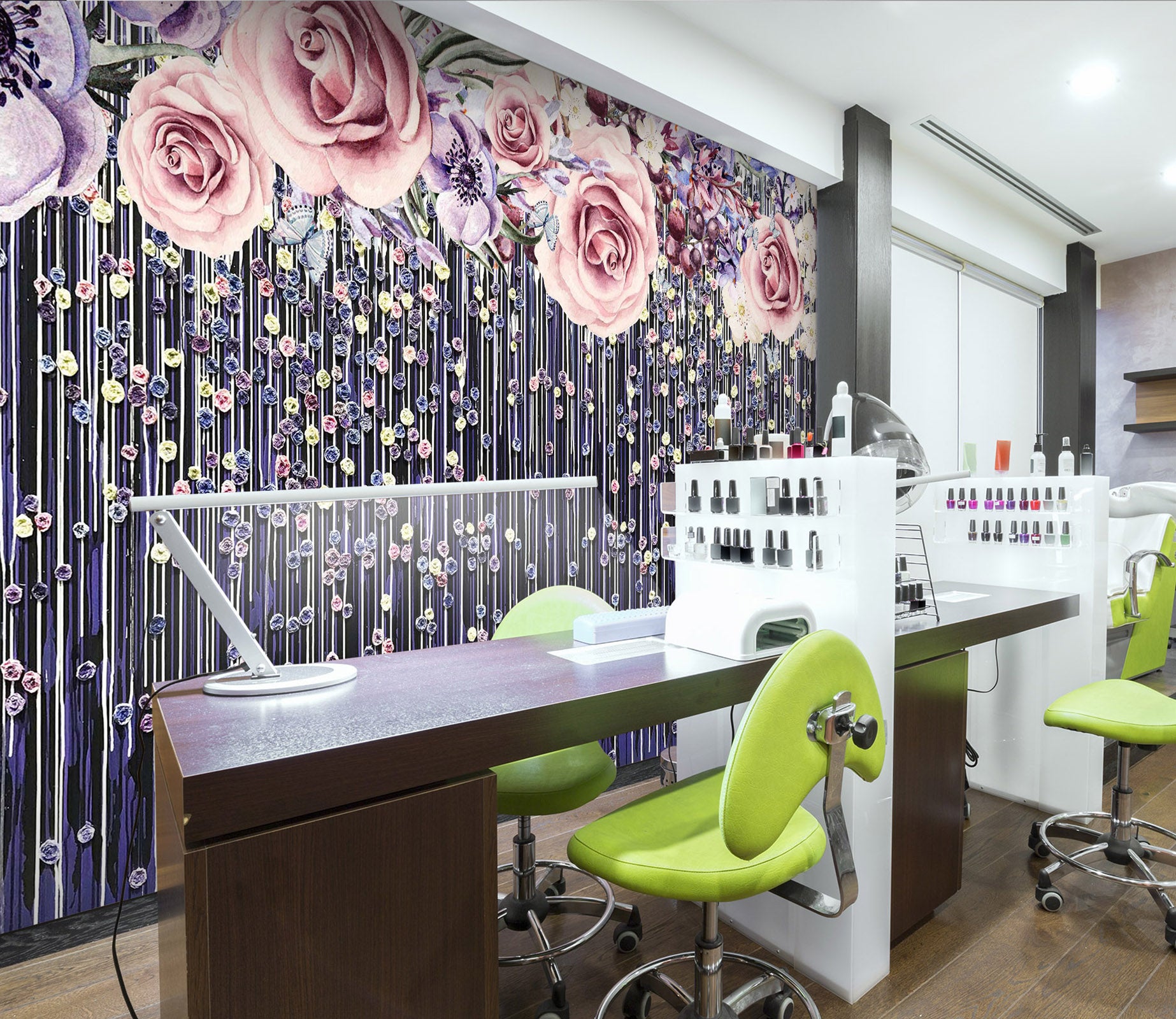3D Pink Rose 373 Wall Murals