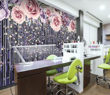 3D Pink Rose 373 Wall Murals