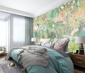 3D Parrot Grove 1514 Wall Murals