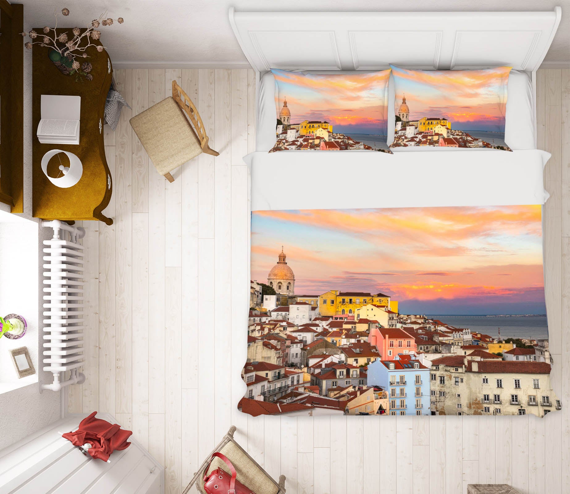 3D Sunset Town 041 Marco Carmassi Bedding Bed Pillowcases Quilt