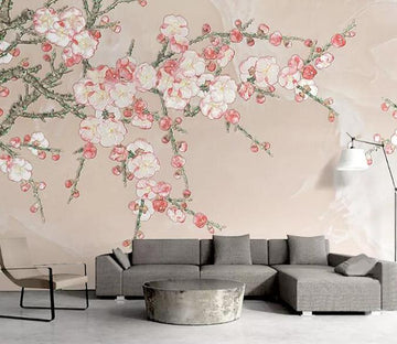 3D Peach Blossom 235 Wall Murals Wallpaper AJ Wallpaper 2 