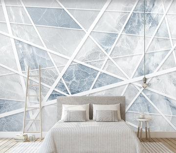 3D White Lines WG066 Wall Murals