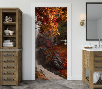 3D Valley Fall Tree 12252 Marco Carmassi Door Mural