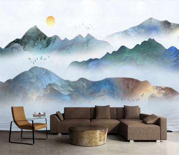 3D Dark Colored Mountains 2366 Wall Murals