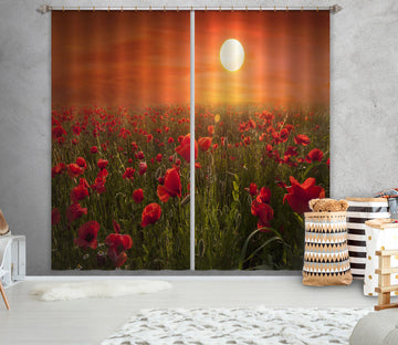 3D Sunset Garden 126 Marco Carmassi Curtain Curtains Drapes