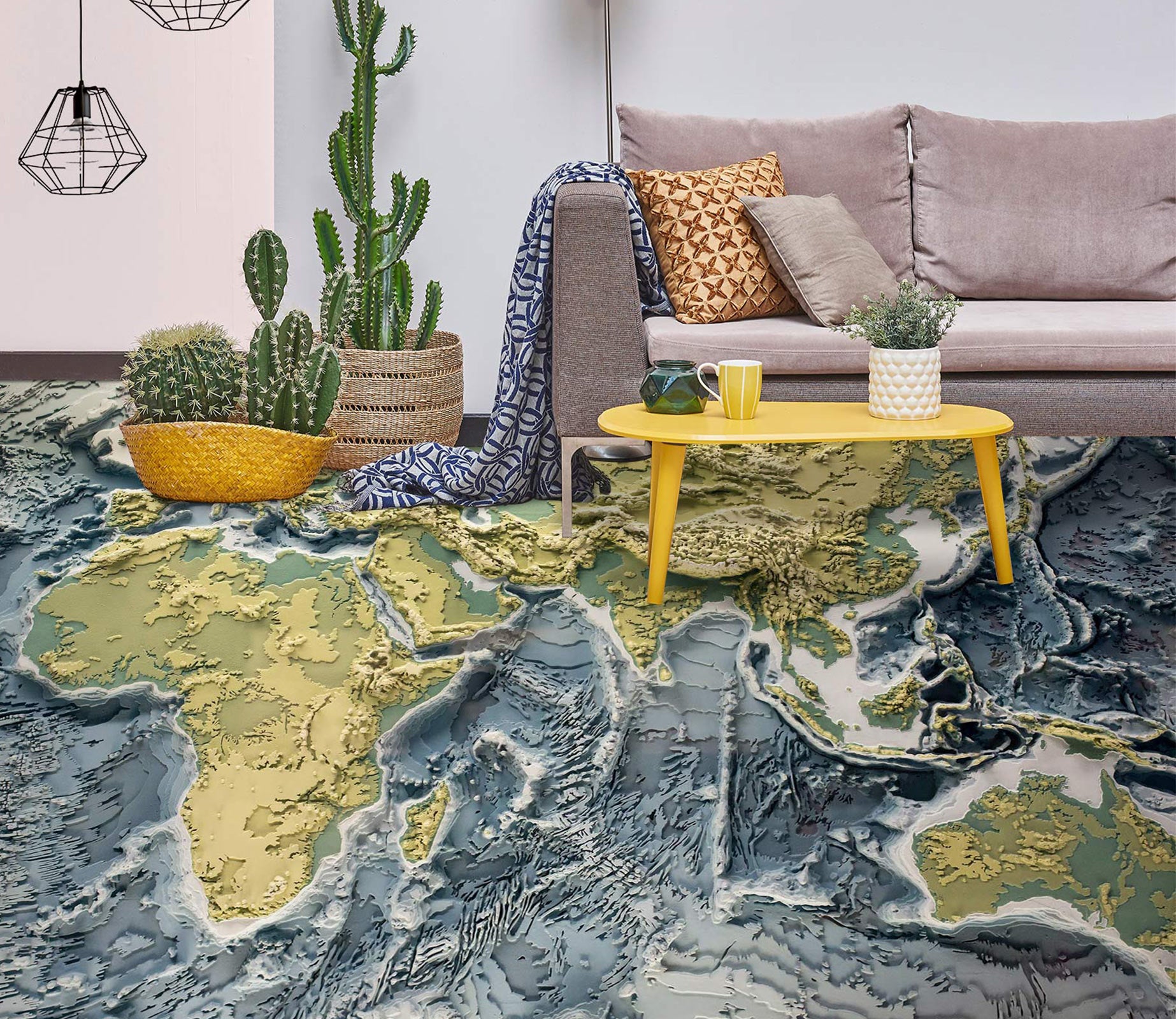 3D Map Oil Painting 672 Floor Mural  Wallpaper Murals Rug & Mat Print Epoxy waterproof bath floor