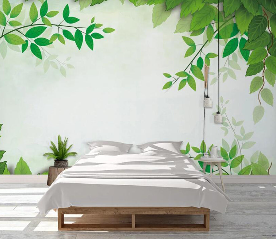 3D Summer Leaves 1015 Wall Murals