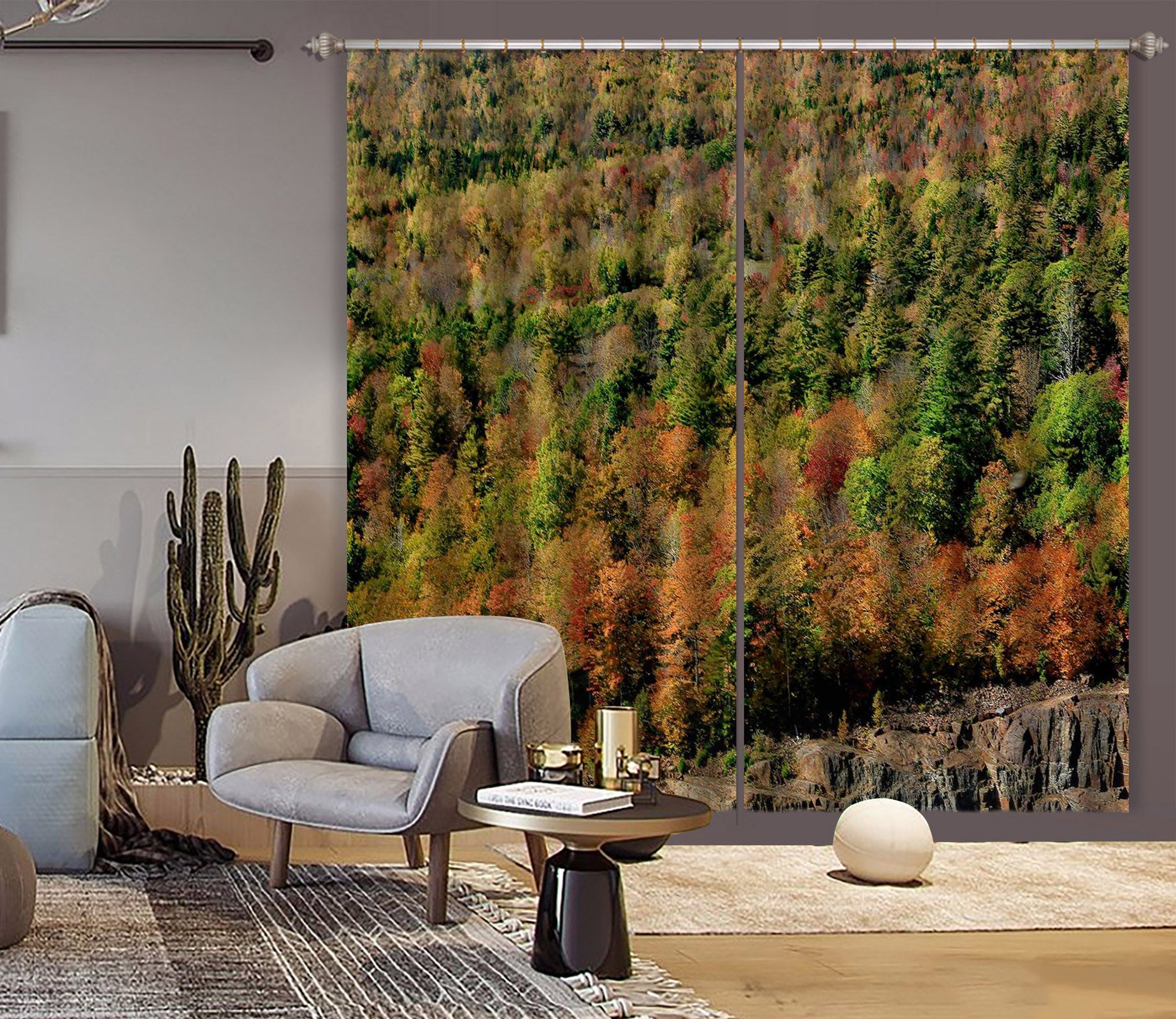 3D Red Orange Striation 62160 Kathy Barefield Curtain Curtains Drapes