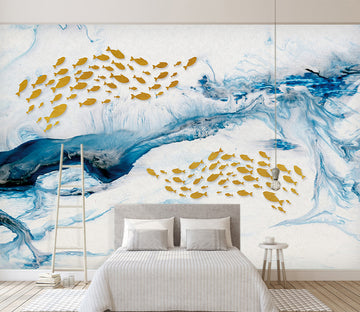 3D Golden Fish WG141 Wall Murals