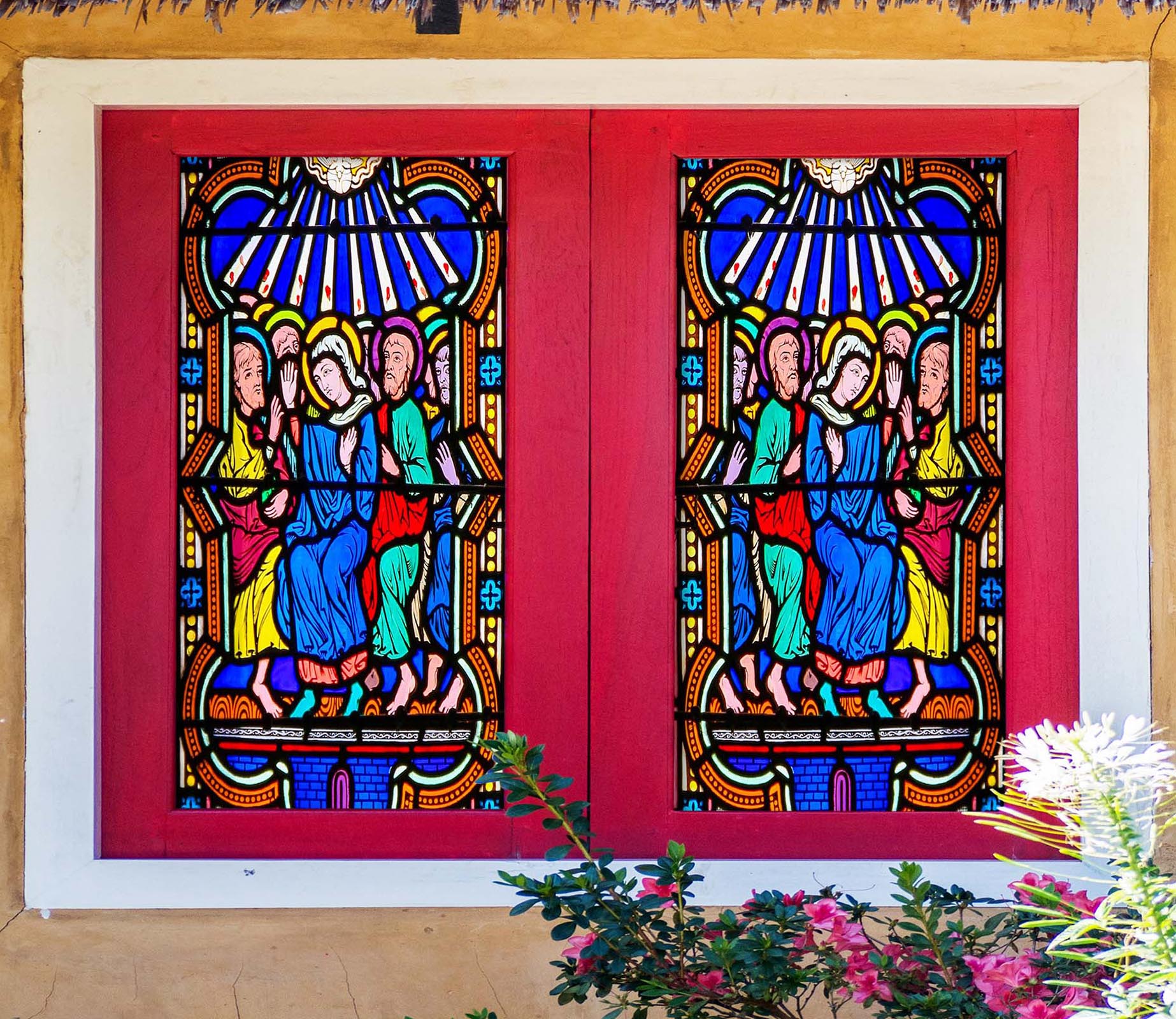 3D Religious Prayer 451 Window Film Print Sticker Cling Stained Glass UV Block