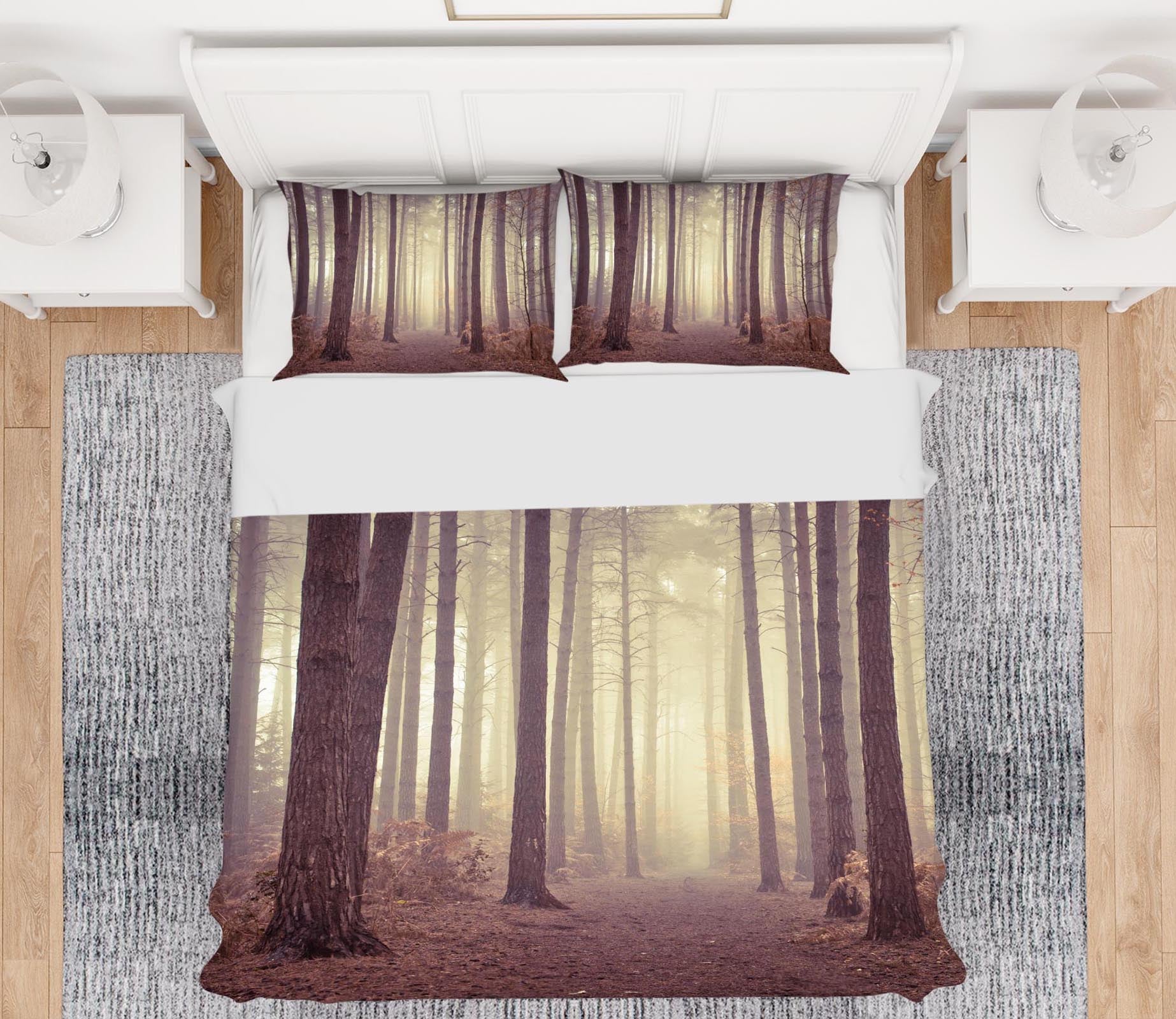 3D Foggy Woods 8593 Assaf Frank Bedding Bed Pillowcases Quilt