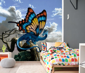 3D Butterfly Wings Dragon 7084 Ciruelo Wall Mural Wall Murals