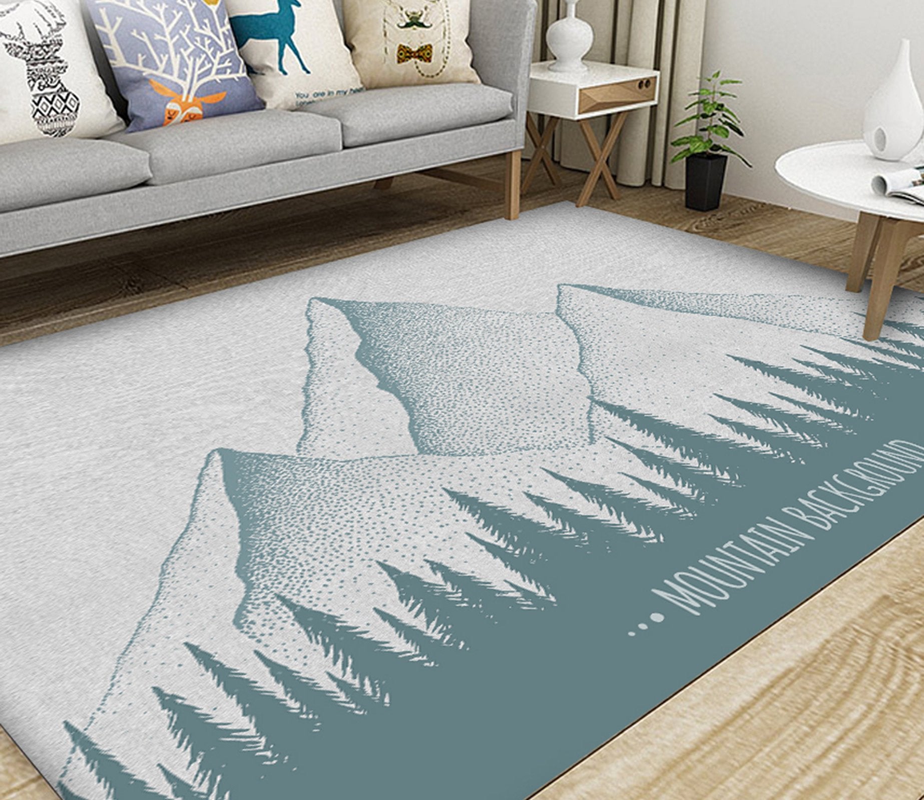 3D Mountain Forest WG536 Non Slip Rug Mat Mat AJ Creativity Home 