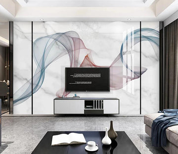 3D Two-color Ribbon Elegant 843 Wall Murals