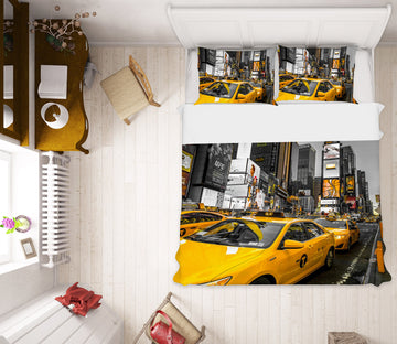 3D City Building Taxi 85195 Assaf Frank Bedding Bed Pillowcases Quilt