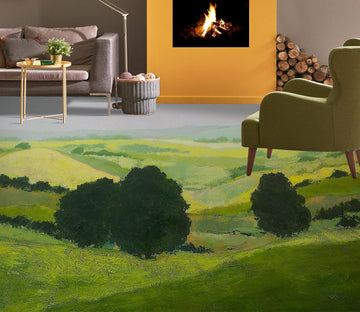 3D Grass Hillside Trees 9562 Allan P. Friedlander Floor Mural  Wallpaper Murals Self-Adhesive Removable Print Epoxy