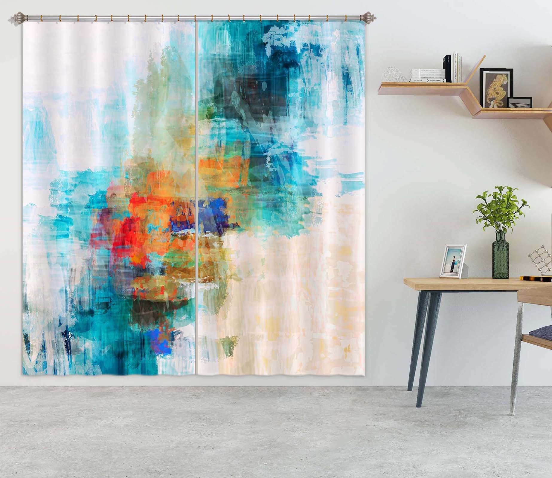 3D Blue Sea 205 Michael Tienhaara Curtain Curtains Drapes