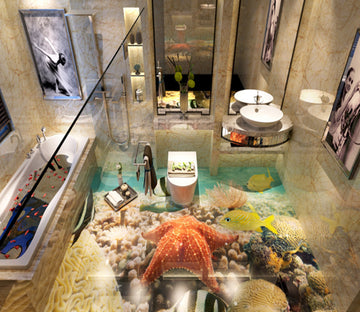 3D Beautiful Seabed 388 Floor Mural  Wallpaper Murals Rug & Mat Print Epoxy waterproof bath floor