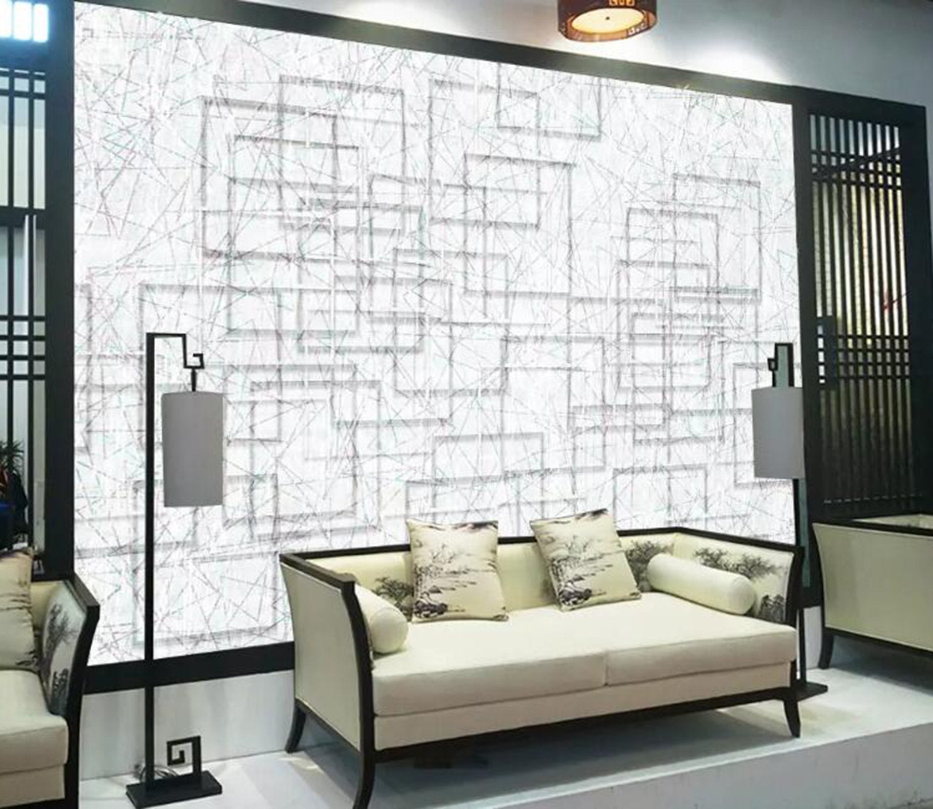 3D Black Lines WG24 Wall Murals Wallpaper AJ Wallpaper 2 