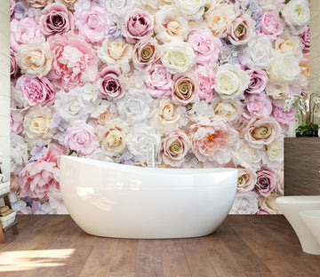 3D Pink Rose Flower 118 Wall Murals