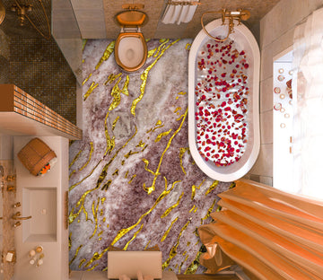 3D Fantasy Golden Lines 1003 Floor Mural  Wallpaper Murals Self-Adhesive Removable Print Epoxy