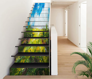 3D Sky Flowers Grass 9088 Allan P. Friedlander Stair Risers