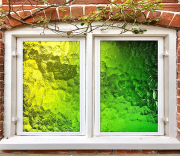 3D Green Glass 171 Window Film Print Sticker Cling Stained Glass UV Block