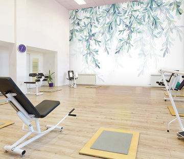 3D green leaves 07 Wall Murals Wallpaper AJ Wallpaper 