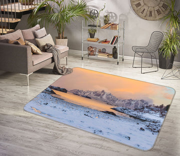 3D Snow Lake 1114 Marco Carmassi Rug Non Slip Rug Mat
