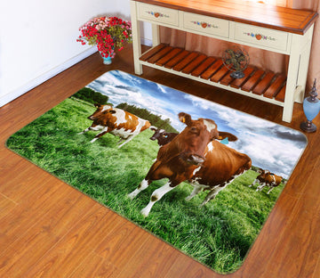 3D Cattle Farm 037 Animal Non Slip Rug Mat