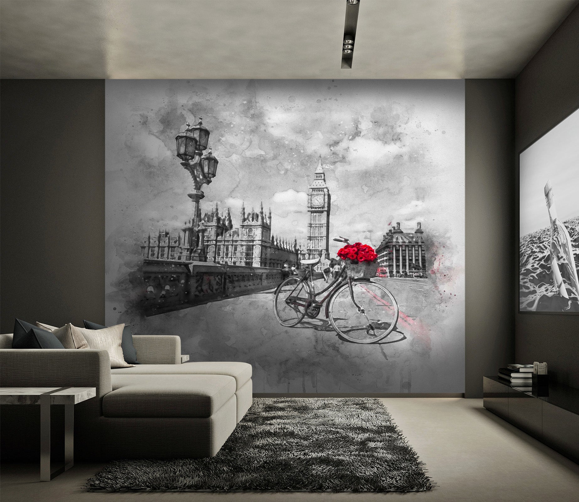 3D Street Light Bike 022 Assaf Frank Wall Mural Wall Murals