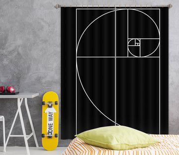 3D White Lines 1100 Boris Draschoff Curtain Curtains Drapes