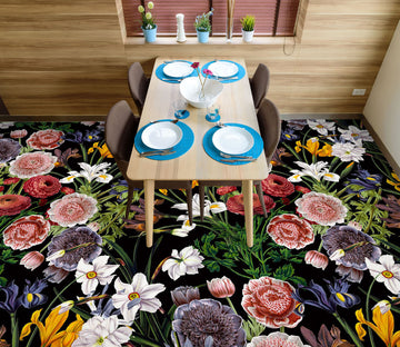 3D Color Brown Flower Bird 99191 Uta Naumann Floor Mural  Wallpaper Murals Self-Adhesive Removable Print Epoxy